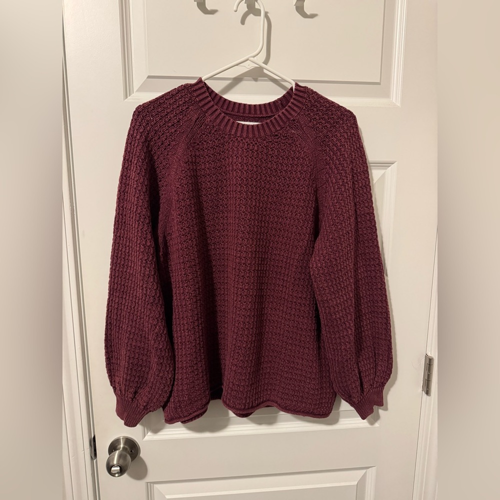 Sonoma Maroon Textured Sweater